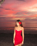 Cute Sheath Spaghetti Straps Red Sequin Grad Dress Inspo Short Mini Formal 8th Grade Homecoming Dresses High School Hoco Court Dress Graduation Dress Hoco Outfits HZ1121