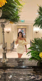 Classy Sheath Off The Shoulder Ivory Short Mini Formal 8th Grade Homecoming Dresses High School Hoco Court Dress Graduation Dress Hoco Outfits HZ1121