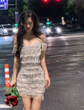 Sexy Sheath Spaghetti Straps Sequin Short Mini Formal 8th Grade Homecoming Dresses Middle School Hoco Court Dress 21st Birthday Dress Hoco Outfits HZ1121