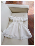 Cute A Line Spaghetti Straps White Grad Dress Inspo Short Mini Formal 8th Grade Homecoming Dresses High School Hoco Court Dress Graduation Dress Hoco Outfits HZ1121