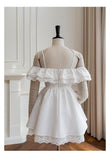 Cute A Line Spaghetti Straps White Grad Dress Inspo Short Mini Formal 8th Grade Homecoming Dresses High School Hoco Court Dress Graduation Dress Hoco Outfits HZ1121