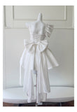 Cute A Line One Shoulder White Satin Short Mini Formal 8th Grade Homecoming Dresses High School Hoco Court Dress Graduation Dress Cocktail Outfits HZ1121