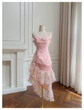 Cute A Line Spaghetti Straps Pink Lace Grad Dress Inspo Formal 8th Grade Homecoming Dresses High School Hoco Court Dress Graduation Dress Hoco Outfits HZ1121