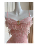 Cute A Line Spaghetti Straps Pink Lace Grad Dress Inspo Formal 8th Grade Homecoming Dresses High School Hoco Court Dress Graduation Dress Hoco Outfits HZ1121