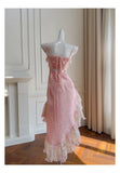 Cute A Line Spaghetti Straps Pink Lace Grad Dress Inspo Formal 8th Grade Homecoming Dresses High School Hoco Court Dress Graduation Dress Hoco Outfits HZ1121
