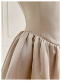 Simple A Line Square Champagne Chiffon Short Mini Formal 8th Grade Homecoming Dresses High School Hoco Court Dress Graduation Dress Cocktail Outfits HZ1121