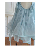 Simple A Line Spaghetti Straps Blue Open Backs Grad Dress Inspo Short Mini Formal 8th Grade Homecoming Dresses High School Hoco Court Dress Graduation Dress Hoco Outfits HZ1121