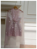 Cute A Line Spaghetti Straps Pink Sequin Grad Dress Inspo Formal 8th Grade Homecoming Dresses High School Hoco Court Dress Graduation Dress Hoco Outfits HZ1121