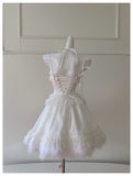 Pretty Ball Gown Spaghetti Straps Corset Back White Grad Dress Inspo Short Mini Formal 8th Grade Homecoming Dresses High School Hoco Court Dress Graduation Dress Hoco Outfits HZ1121