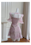 Cute A Line Square Neck Pink Sequin Grad Dress Inspo Short Mini Formal 8th Grade Homecoming Dresses High School Hoco Court Dress Graduation Dress Cocktail Dress 16th Birthday Outfits HZ1121