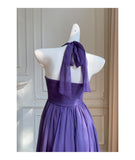 Modest A line Chiffon Halter Grape Grad Dress Inspo Short Mini Formal 8th Grade Homecoming Dresses High School Hoco Court Dress Graduation Dress Cocktail Gown Birthday Outfits HZ1121