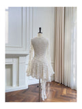 Pretty A Line V Neck Lace White Grad Dress Inspo Short Mini Formal 8th Grade Homecoming Dresses High School Hoco Court Dress Graduation Dress Cocktail Birthday Outfits HZ1121