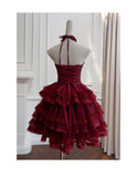 Modest Ball Gown Spaghetti Straps Sleeveless Lace Grad Dress Inspo Short Mini Formal 8th Grade Homecoming Dresses High School Hoco Court Dress Graduation Dress Cocktail Gown Birthday Outfits HZ1121