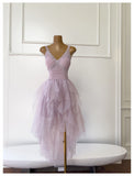 Cute A line Straps Tulle Pink Layers Short Mini Formal 8th Grade Homecoming Dresses Middle School Short Cocktail Dress Hoco Outfits HZ1121
