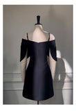 Cute A Line Spaghetti Straps Black Formal 8th Grade Homecoming Dresses Middle School Short Cocktail Gowns Graduation Dress Hoco Outfits HZ1121
