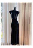 Sexy Mermaid Square Neck Black Sequin Long Prom Dresses Party Dress 20th Birthday Outfits Graduation Dresses HZ1121
