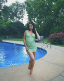 Sexy Sheath Sweetheart Mint Green Sequin Short Mini Formal 8th Grade Homecoming Dresses Middle School Short Birthday Gowns Graduation Dress Hoco Outfits HZ1121