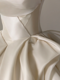 Timeless Bridal Dress Ball Gown Sweetheart Satin White Long Wedding Dress Long Wedding Dresses Modest Wedding Gowns HZ1121