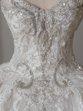 Timeless Bridal Dress Ball Gown Sweetheart Lace White Long Wedding Dress Long Wedding Dresses Modest Wedding Gowns HZ1121
