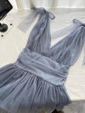 Cute A Line V Neck Tulle Gray Formal 8th Grade Homecoming Dresses Middle School Short Cocktail Gowns Graduation Dress Hoco Outfits HZ1121