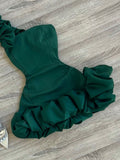 Sexy Sheath One Shoulder Green Satin Formal 8th Grade Homecoming Dresses Middle School Short Birthday Gowns Graduation Dress Hoco Outfits HZ1121