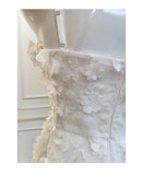 Modest A Line Spaghetti Straps White Floral Formal 8th Grade Homecoming Dresses Middle School Short Birthday Gowns Graduation Dress Hoco Outfits HZ1121