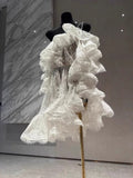 Princess Ball Gown Off The Shoulder White Lace Short Mini Formal 8th Grade Homecoming Dresses Middle School Short Cocktail Dress Hoco Outfits HZ1121