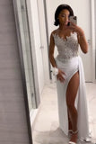 Sexy Mermaid Sweetheart Silver Gray Sequin White Long Prom Dresses Party Dress 20th Birthday Outfits Graduation Dresses HZ1121