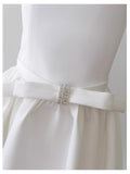 Aesthetic A line Strapless White Formal Tight Homecoming Dress Middle School Short 18th Birthday Outfits Graduation Dress Hoco Dresses HZ1121