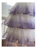 Modest Ball Gown Strapless Ombre Grape Formal Homecoming Dress Middle School Short 21st Birthday Outfits Graduation Dress Cocktail Dresses HZ1121