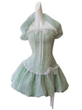 Pretty Ball Gown Strapless Mint Green Satin Formal Homecoming Dress Middle School Short 21st Birthday Outfits Graduation Dress Mini Cocktail Dresses HZ1121