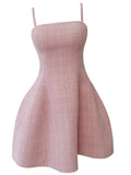 Aesthetic A line Spaghetti Straps Pink Formal Mini Homecoming Dress Middle School Short 17th Birthday Outfits Graduation Dress Hoco Dresses HZ1121