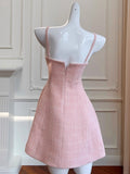 Aesthetic A line Spaghetti Straps Pink Formal Mini Homecoming Dress Middle School Short 17th Birthday Outfits Graduation Dress Hoco Dresses HZ1121