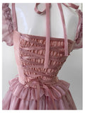 Cute Ball Gown Square Neck Pink Corset Back Mini Short Formal Cocktail Dress Homecoming Dresses Summer Middle School Hoco Dress Homecoming Outfits 19th Birthday Outfit HZ1121