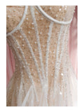 Aesthetic A line Spaghetti Straps Champagne Tulle Formal Mini Homecoming Dress Short 17th Birthday Outfits Graduation Dress Hoco Dresses HZ1121