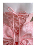 Aesthetic A line Spaghetti Straps Pink Floral Printed Pattern Formal Mini Homecoming Dress Short Cocktail Outfits Graduation Dress Hoco Dress HZ1121