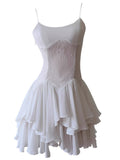 Modest A Line Spaghetti Straps White Chiffon Short Formal Homecoming Dress Middle School Short 20th Birthday Outfits Graduation Dress Cocktail Dresses HZ1121