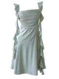 Cute A Line Square Neck Mint Green Short Formal Homecoming Dress Middle School Short 20th Birthday Outfits Graduation Dress Cocktail Dresses HZ1121