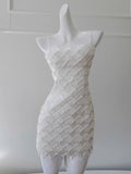 Cute Sheath Spaghetti Straps White Short Formal Homecoming Dress Middle School Short 20th Birthday Outfits Graduation Dress Cocktail Dresses HZ1121