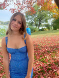 Pretty Sheath Sweetheart Blue Sequin Formal Homecoming Dresses 21st Birthday Outfits Graduation Dress Short Mini Cocktail Dresses HZ1121