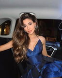 Modest Ball Gown Sweetheart Navy Blue Short Formal Homecoming Dress Middle School Short 18th Birthday Outfits Graduation Dress Cocktail Dresses HZ1121