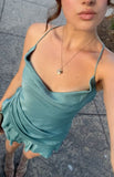 Cute Sheath Halter Blue Short Formal Homecoming Dress Middle School Short 16th Birthday Outfits Graduation Dress Cocktail Dresses HZ1121