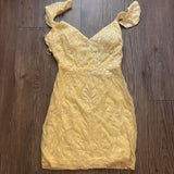 Pretty A line V Neck Yellow Sequin Formal Homecoming Dresses Short 21st Birthday Outfits Graduation Dress Mini Cocktail Dresses HZ1121