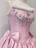 Modest Ball Gown Spaghetti Straps Satin Short Formal Homecoming Dress Middle School Short 18th Birthday Outfits Graduation Dress Cocktail Dresses HZ1121