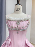 Modest Ball Gown Spaghetti Straps Satin Short Formal Homecoming Dress Middle School Short 18th Birthday Outfits Graduation Dress Cocktail Dresses HZ1121