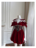 Aesthetic Ball Gown Burgundy Velvet Short Mini Feathers Formal Homecoming Dress Short Cocktail Outfits Graduation Dress Mini Hoco Dress HZ1121