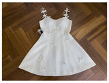 Pretty A Line Spaghetti Straps White Short Formal Homecoming Dresses Middle School Short 21st Birthday Outfits Graduation Dress Mini Cocktail Dresses HZ1121