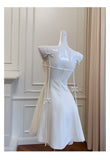 Pretty A Line Spaghetti Straps White Satin Short Formal Homecoming Dresses Middle School Short 21st Birthday Outfits Graduation Dress Mini Cocktail Dresses HZ1121