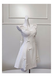 Pretty A Line Spaghetti Straps White Satin Short Formal Homecoming Dresses Middle School Short 21st Birthday Outfits Graduation Dress Mini Cocktail Dresses HZ1121