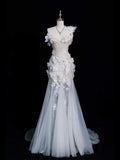 Unique Wedding Dress Mermaid Spaghetti Straps Lace White Sleeveless Long Wedding Dresses Bridal Gowns HZ1121